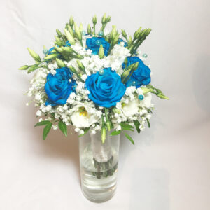 Svadobná kytica z modrých ruží